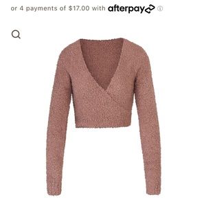 Skims Cozy Knit Wrap Top